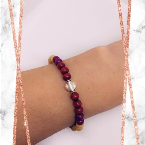 None Jewelry - Sustainable Wood and Silver Symmetry Bracelet